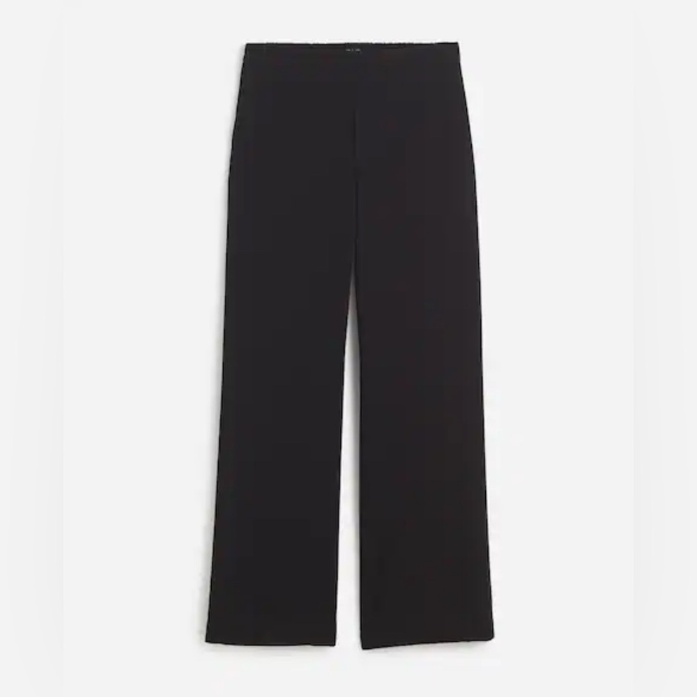 Madewell - Chic Pull on Straight Pants in Crepe True Black - S - Picture 3 of 5